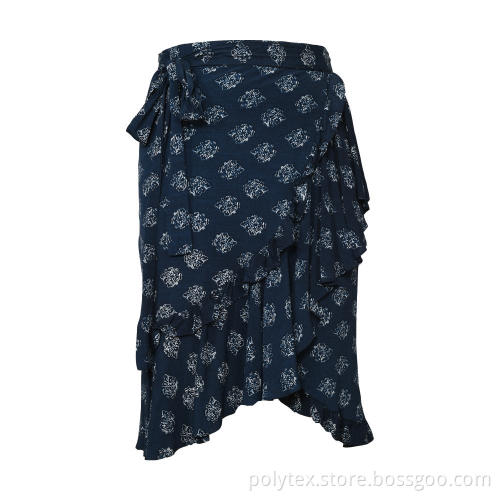 Women's Sexy Floral High Waist Ruffled Skirt